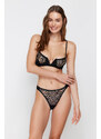 Trendyol Black Shiny Lace Capless Knitted Underwear Set