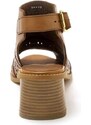 Blancheporte PÉDICONFORT - Kožené ažurové sandály kaštanová 38