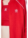 Mikina adidas Originals dámská, červená barva, s aplikací, IK4032