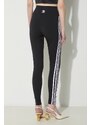 Legíny adidas Originals 3-Stripe Leggings dámské, černá barva, s aplikací, IP2968