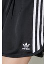 Kraťasy adidas Originals dámské, černá barva, s aplikací, high waist, IU2528