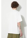Bavlněné tričko PLEASURES Drag Heavyweight Shirt bílá barva, s aplikací, P23W034.WHITE