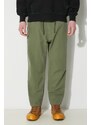Bavlněné kalhoty Universal Works Hi Water Trouser zelená barva, jednoduché, 30520.BIRCH