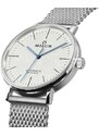 Protek Watches Stříbrné pánské hodinky Milus s ocelovým páskem LAB 01 Concrete Grey 40MM Automatic