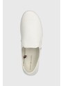 Tenisky Tommy Hilfiger CANVAS SLIP-ON SNEAKER dámské, bílá barva, FW0FW07806