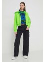 Bunda Karl Lagerfeld Jeans dámská, zelená barva, přechodná