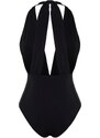 Trendyol Black Deep Decollete Decollete Regular Swimsuit