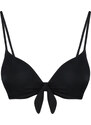 Trendyol Black Balconette Tie Bikini Top