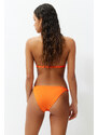 Trendyol Orange Gathered Brazilian Bikini Bottom