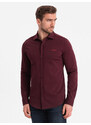 Ombre Men's cotton single jersey knit REGULAR shirt - maroon