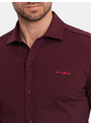 Ombre Men's cotton single jersey knit REGULAR shirt - maroon