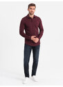 Ombre Men's cotton single jersey knit REGULAR shirt - maroon