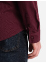 Ombre Men's cotton single jersey knit REGULAR shirt - maroon