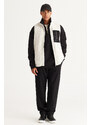 AC&Co / Altınyıldız Classics Men's Beige Standard Fit Normal Fit High Neck Sherpa Fleece Vest