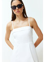 Trendyol White Midi Length 100% Cotton Poplin Woven Dress