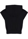 Trendyol Black Fitted Hooded Zipper Zero Sleeve Vest