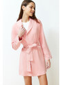 Trendyol Premium Powder Belted Piping and Sleeve Detailed Modal Knitted Dressing Gown