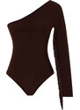 Trendyol Brown Tasseled Single Arm Knitted Body