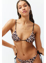 Trendyol Animal Patterned Triangle Bikini Top