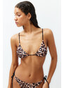 Trendyol Animal Patterned Triangle Bikini Top