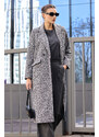 Bigdart Black Oversize Long Boucle Coat 9127