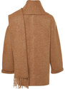 Trendyol Brown Knitwear Shawl Coat