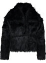 Trendyol Black Oversize Wide Cut Fur Coat