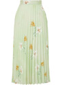 Trendyol Multi Color Floral Pattern Pleated Satin Fabric Maxi Length Woven Skirt