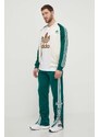 Mikina adidas Originals pánská, béžová barva, vzorovaná, IS1403