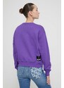 Mikina Karl Lagerfeld Jeans dámská, fialová barva, s potiskem