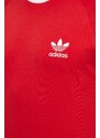 Bavlněné tričko adidas Originals Adicolor Classics 3-Stripes červená barva, IA4852