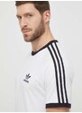 Bavlněné tričko adidas Originals 3-Stripes bílá barva, IA4846