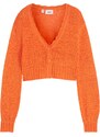 bonprix Pletený kabátek, pro dívky Oranžová