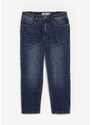 bonprix Strečové džíny, Mid Waist, po kotníky Modrá