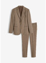 bonprix 2dílný oblek Slim Fit: sako a kalhoty Béžová