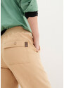 bonprix Keprové kalhoty s pohodlnou pasovkou Béžová