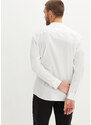 bonprix Košile se stojáčkem, dlouhý ohrnutelný rukáv Bílá