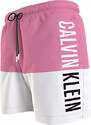 Pánské plavky Tkaný spodní díl MEDIUM DRAWSTRING-BLOCK KM0KM00994TFZ - Calvin Klein