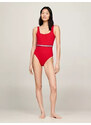 Dámské šaty na tělo SQUARE NECK ONE PIECE UW0UW05295XLG - Tommy Hilfiger