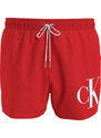 Pánské plavky SHORT DRAWSTRING KM0KM00967 XM9 červvené - Calvin Klein