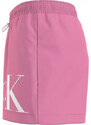 Pánské plavky SHORT DRAWSTRING KM0KM00967 TFZ růžové - Calvin Klein