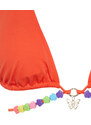 Trendyol Red Triangle Bead Accessory Bikini Top