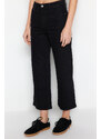 Trendyol Black High Waist Crop Straight Jeans