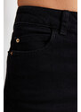 Trendyol Black High Waist Crop Straight Jeans