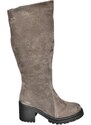 Fox Shoes Smoked Genuine Leather Suede Women's Thick Heeled Boots