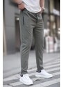 Madmext Khaki Zipper Detailed Men's Trousers 6520