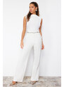 Trendyol Bridal White Fitted Knitted Snap Body