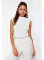 Trendyol Bridal White Fitted Knitted Snap Body