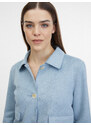 Orsay Modrá dámská bunda v semišové úpravě - Dámské