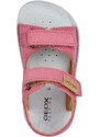 Dětské kožené sandály Geox SANDAL LIGHTFLOPPY oranžová barva